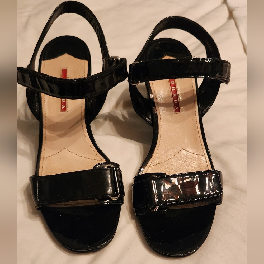 Prada velcro slingbacks